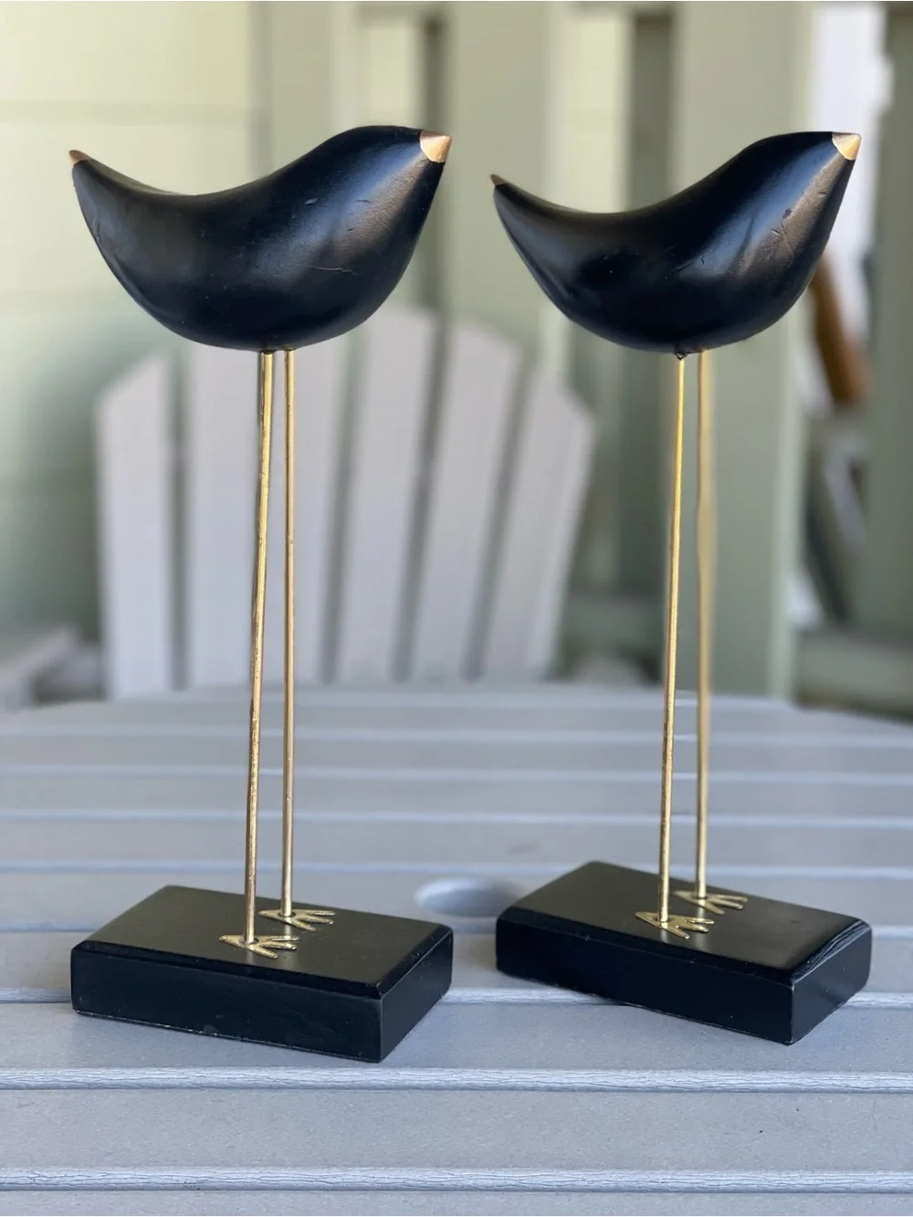 2 Piece Bird Figurine Set